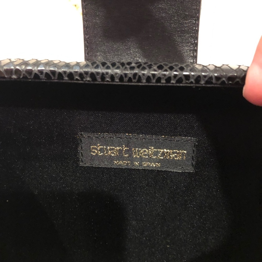 Stuart Weitzman Vintage Reptile Embossed Square M… - image 6